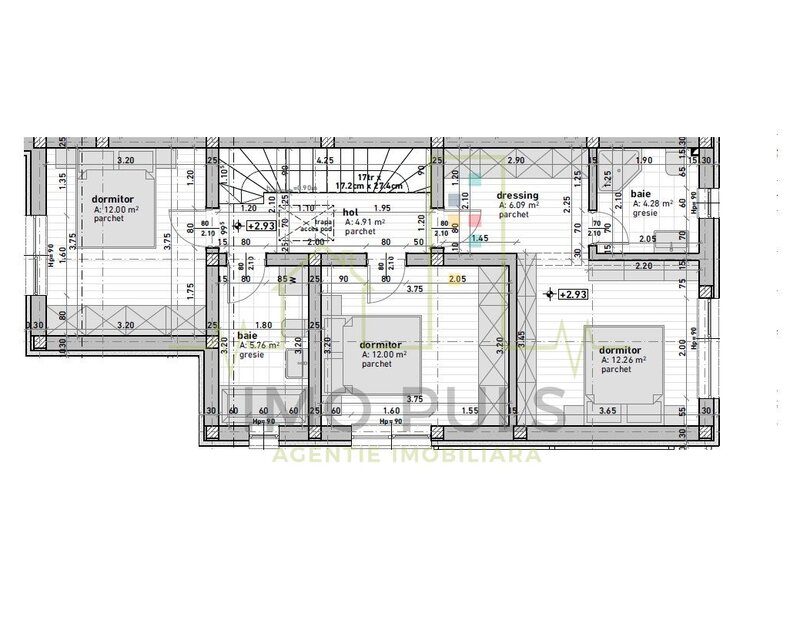 Mosnita, duplex, teren 380, 5 camere, 3 bai.